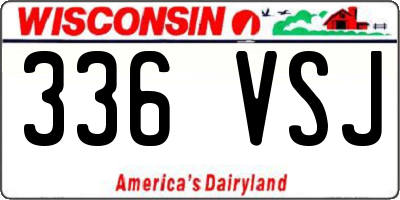WI license plate 336VSJ