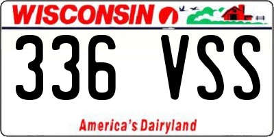WI license plate 336VSS