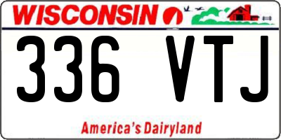 WI license plate 336VTJ