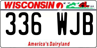 WI license plate 336WJB