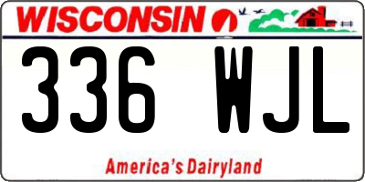 WI license plate 336WJL