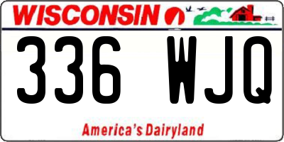 WI license plate 336WJQ