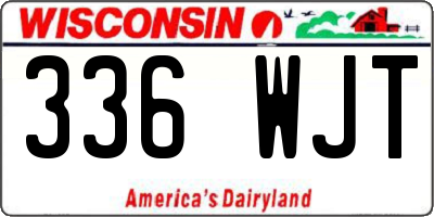 WI license plate 336WJT