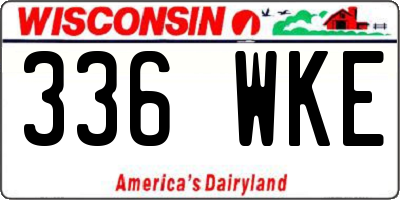 WI license plate 336WKE