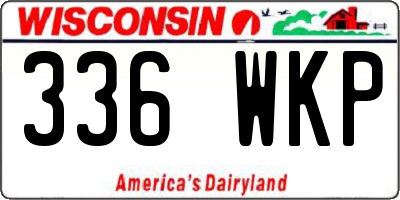 WI license plate 336WKP
