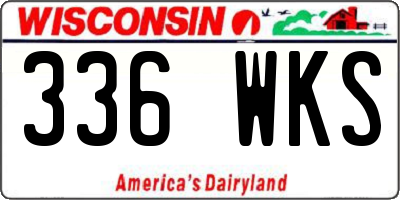 WI license plate 336WKS