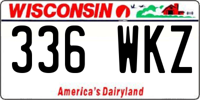 WI license plate 336WKZ