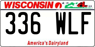WI license plate 336WLF