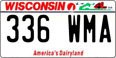 WI license plate 336WMA