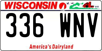 WI license plate 336WNV