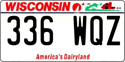 WI license plate 336WQZ