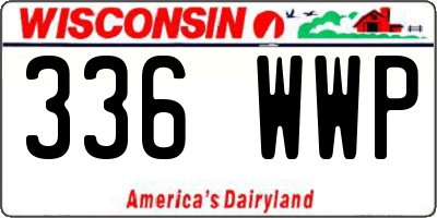 WI license plate 336WWP