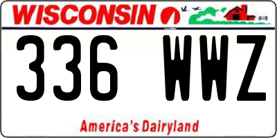 WI license plate 336WWZ