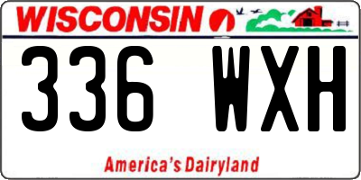 WI license plate 336WXH