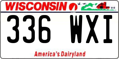 WI license plate 336WXI