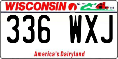 WI license plate 336WXJ