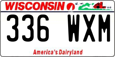 WI license plate 336WXM