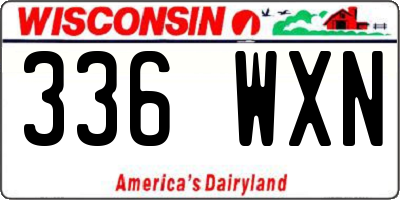WI license plate 336WXN