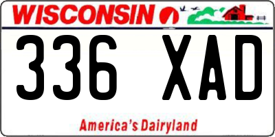 WI license plate 336XAD
