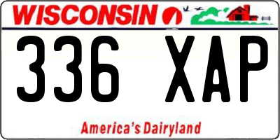 WI license plate 336XAP