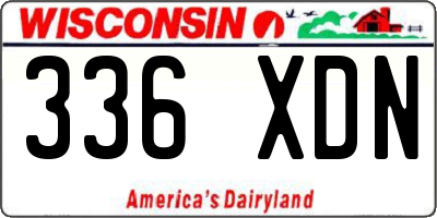 WI license plate 336XDN