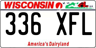 WI license plate 336XFL