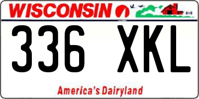 WI license plate 336XKL