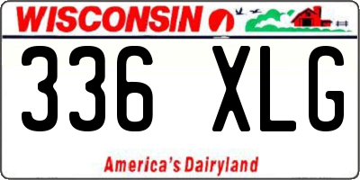 WI license plate 336XLG