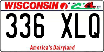 WI license plate 336XLQ