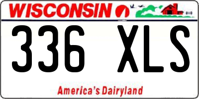 WI license plate 336XLS