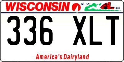 WI license plate 336XLT