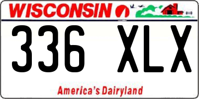 WI license plate 336XLX