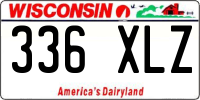 WI license plate 336XLZ