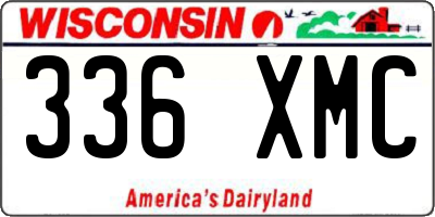 WI license plate 336XMC