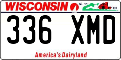 WI license plate 336XMD