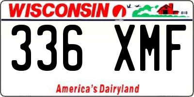 WI license plate 336XMF