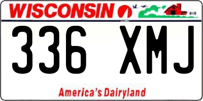 WI license plate 336XMJ