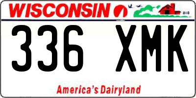 WI license plate 336XMK