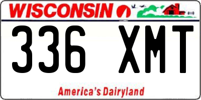 WI license plate 336XMT