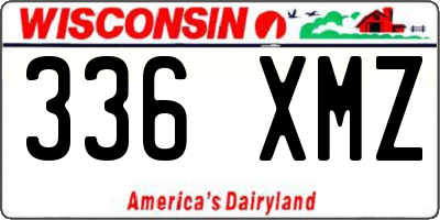 WI license plate 336XMZ