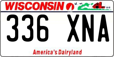 WI license plate 336XNA