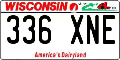 WI license plate 336XNE