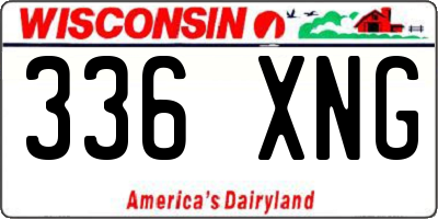 WI license plate 336XNG