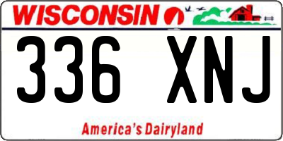 WI license plate 336XNJ