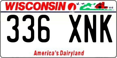 WI license plate 336XNK