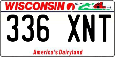 WI license plate 336XNT