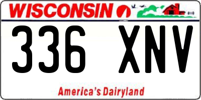 WI license plate 336XNV