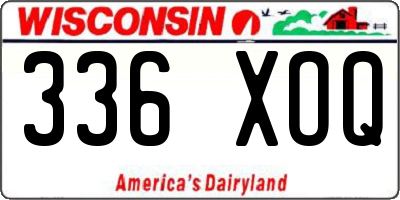WI license plate 336XOQ
