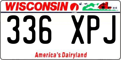 WI license plate 336XPJ