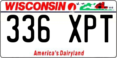 WI license plate 336XPT